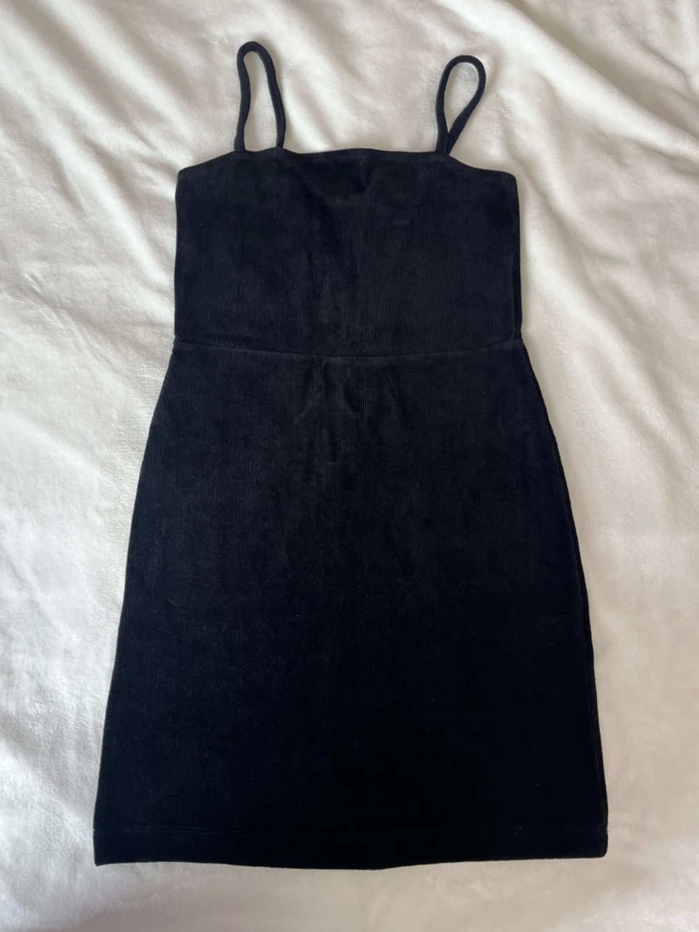 Black corduroy dress